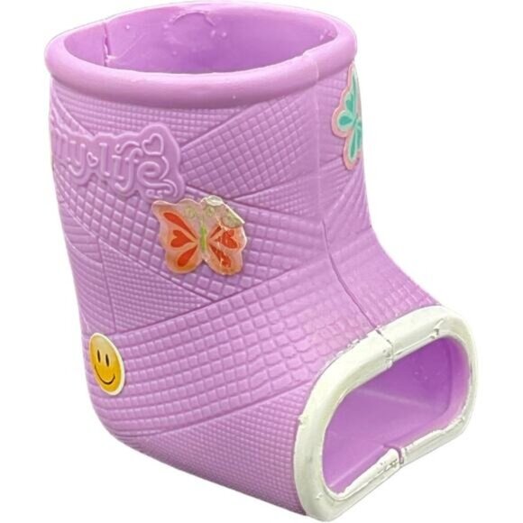 My Life As Purple Doll Leg Cast With Cute Stickers & Hinged Design - Picture 1 of 8